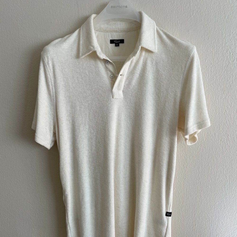 White Terrycloth Rails Polo Mens Medium